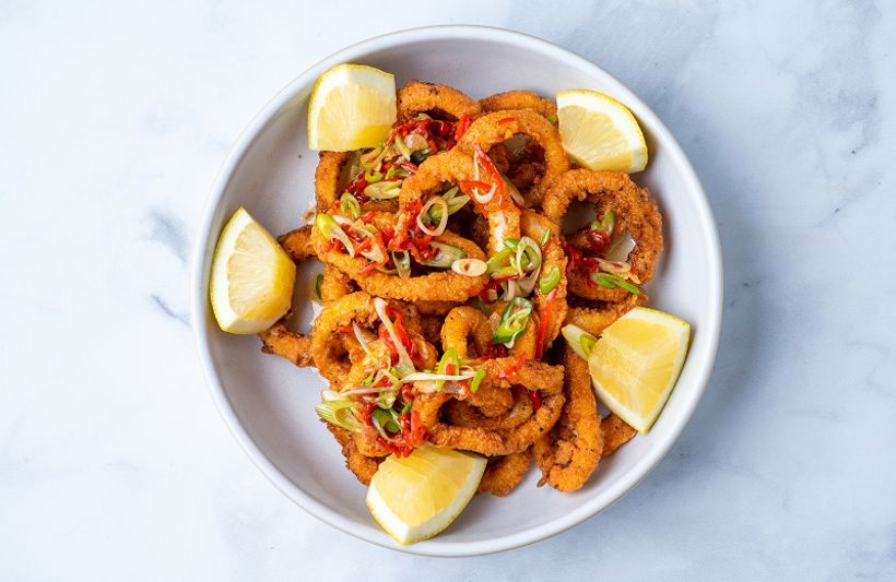 Fried squid with paprika