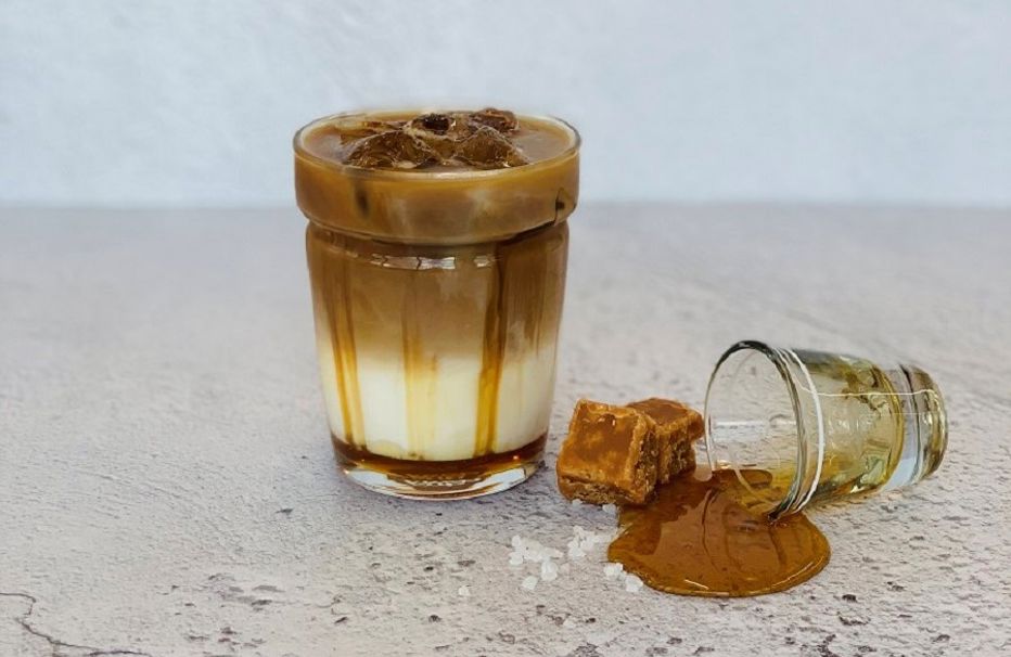 Salted honey iced latte