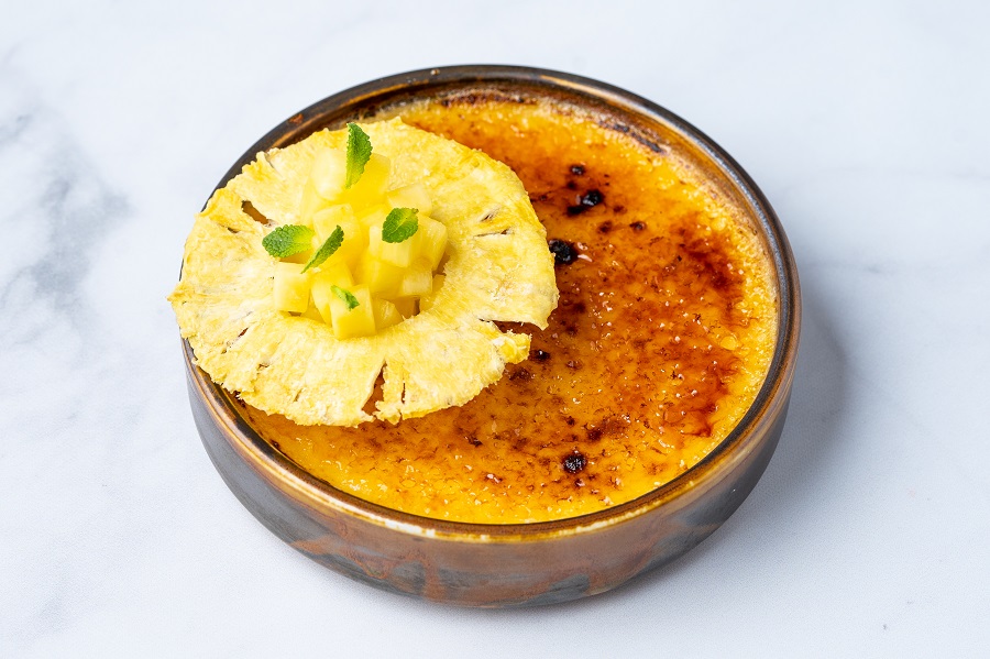 Pina colada brulee