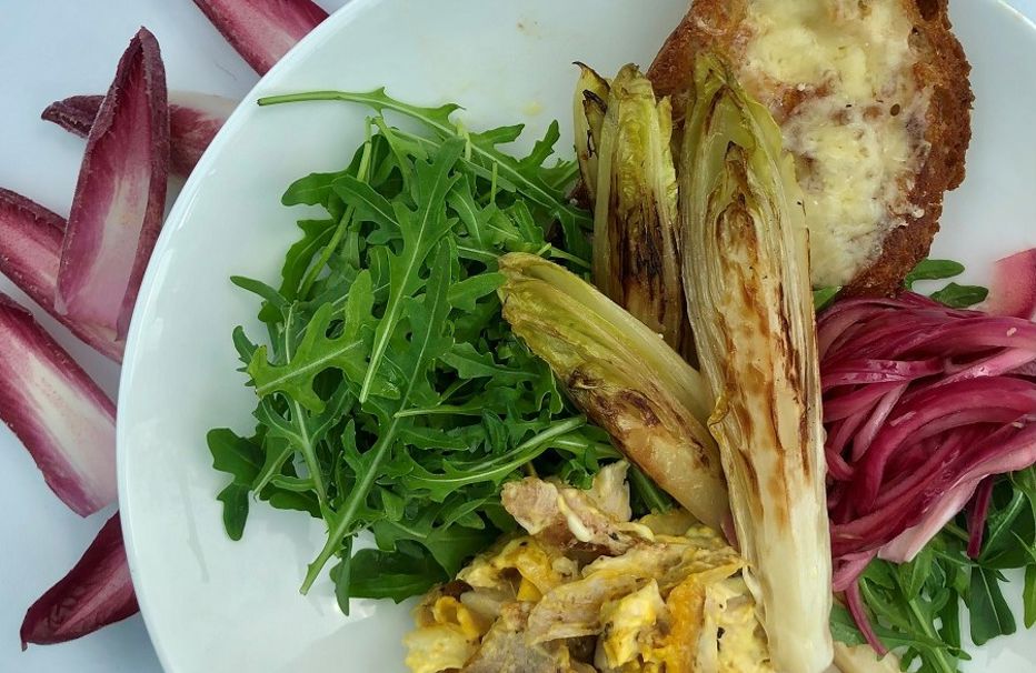 Chicken, manchego and chicory salad